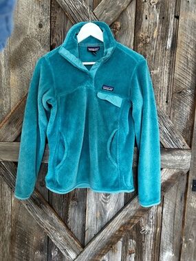 PATAGONIA WOMEN'S RETOOL TEAL BLUE PULLOVER SMALL S